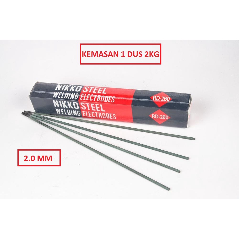 [1DUS ] Kawat Las 2.0 mm x 300 mm Nikko Steel RD260 Welding Electrodes