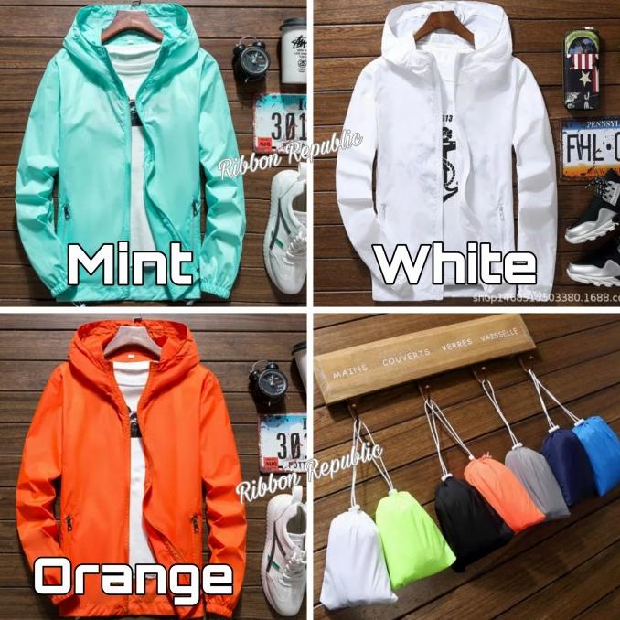 JUMBO BIG SIZE Jaket Parasut Olahraga Running Jacket Lari Pria Wanita