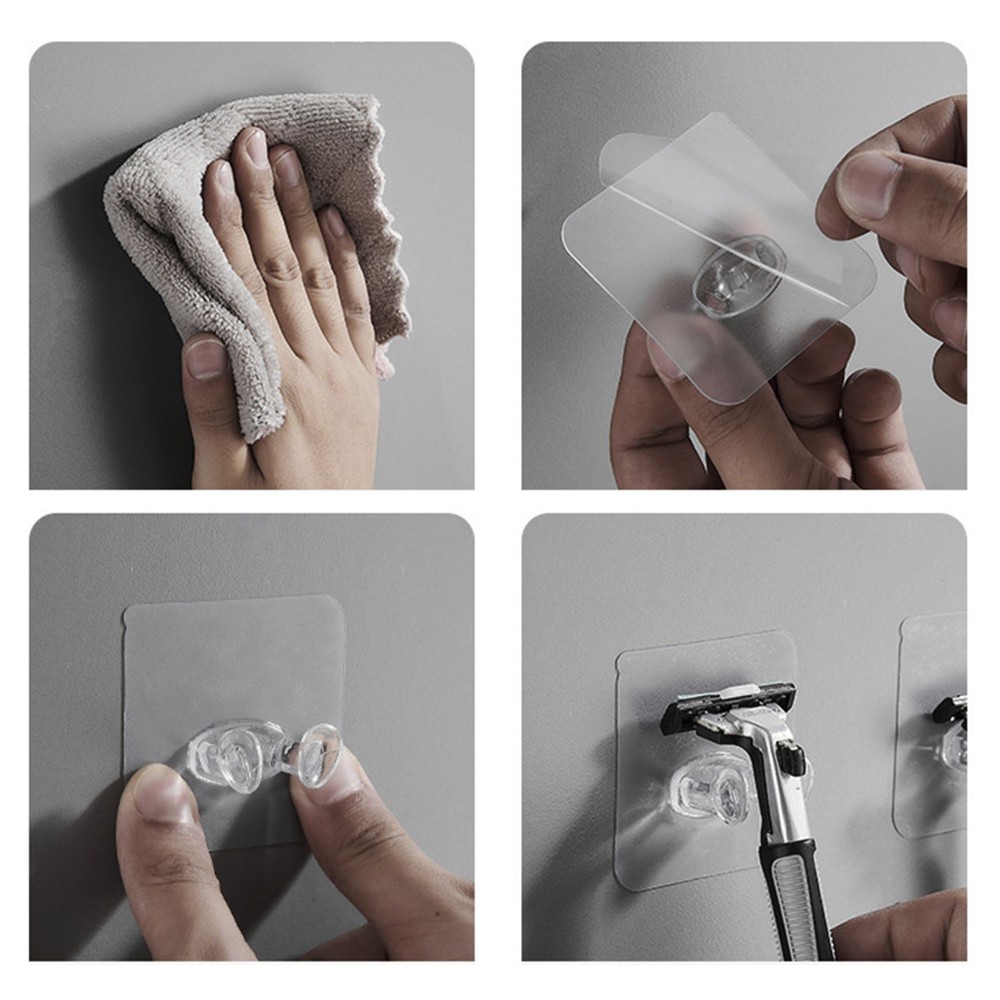 HOVELSHOP Gantungan Hook Tempel Kepala Colokan Adhesive Hooks Wall Serbaguna