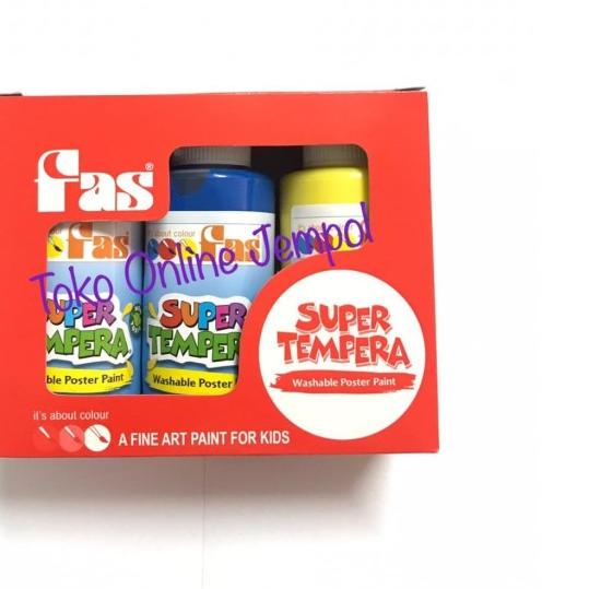 

♕ Cat Washable Finger Paint 3color Mudah Cuci FAS Super Tempera ATK941FS ➫