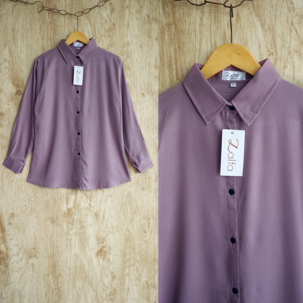 BASIC rayon kemeja by ZALFA OUTFIT-Softlylac