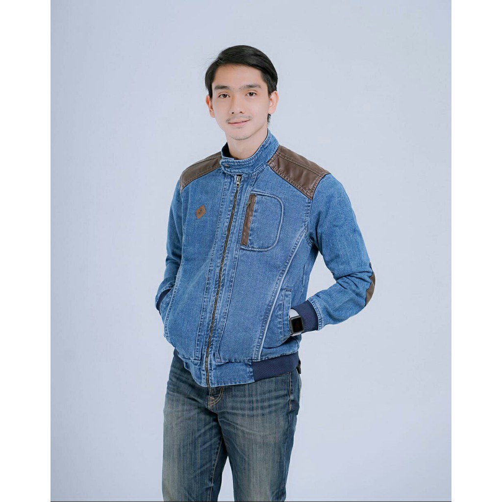 JAKET JEANS TWO TONE