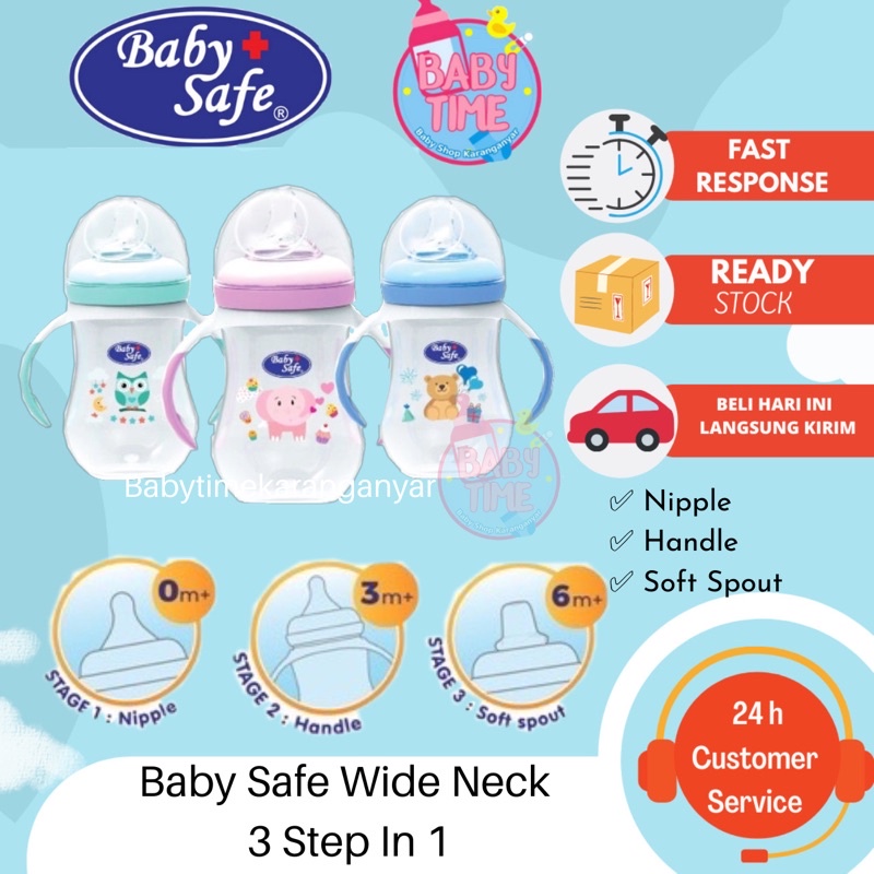 Botol Susu Bayi Anak Baby Safe WN30 3 Stage Feeding Bottle