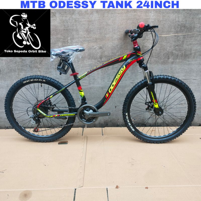 Sepeda Gunung MTB ODESSY 88 Tank 24Inch 7Sp Hi-ten stell