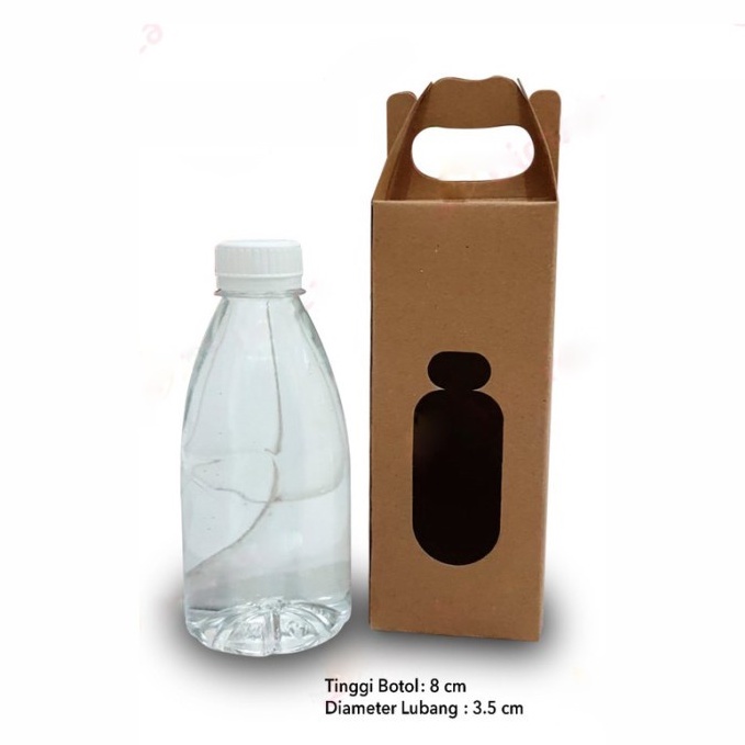

(10 Pcs) Kotak Kemasan Box Dus Botol Kale 350ml Kardus Kraft Jinjing Packaging Hampers Minuman
