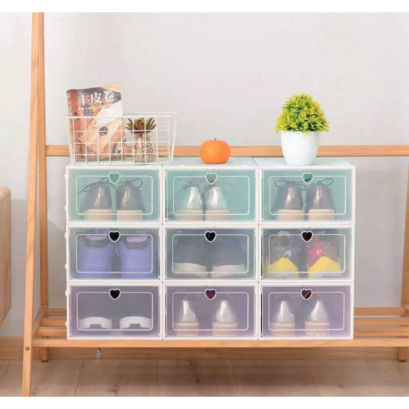 Kotak sepatu lipat,kotak sepatu susun ukuran sepatu bisa masuk size44