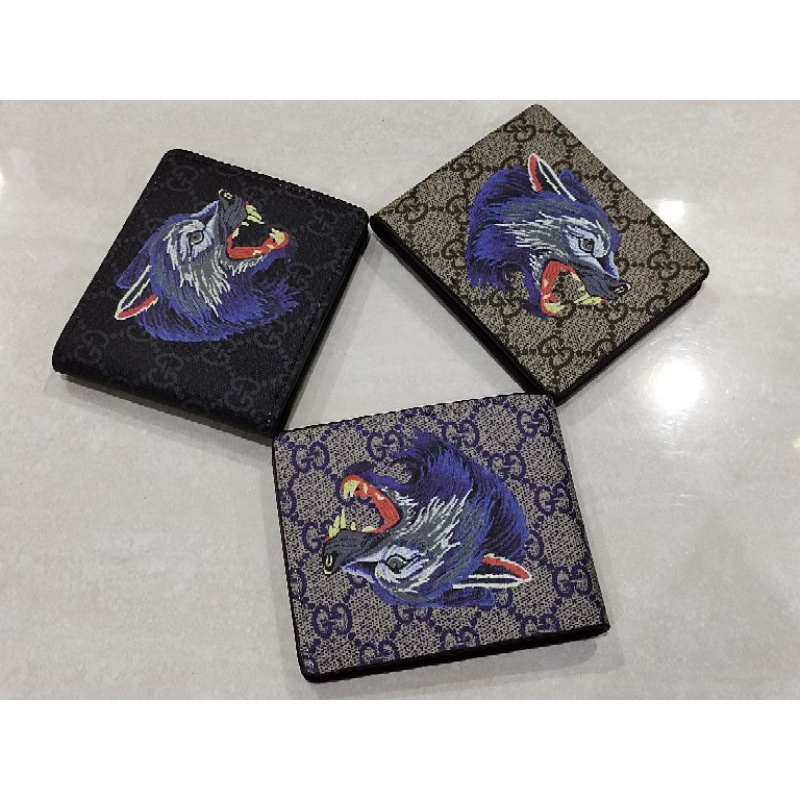 dompet lipat motif blue wolf 60223