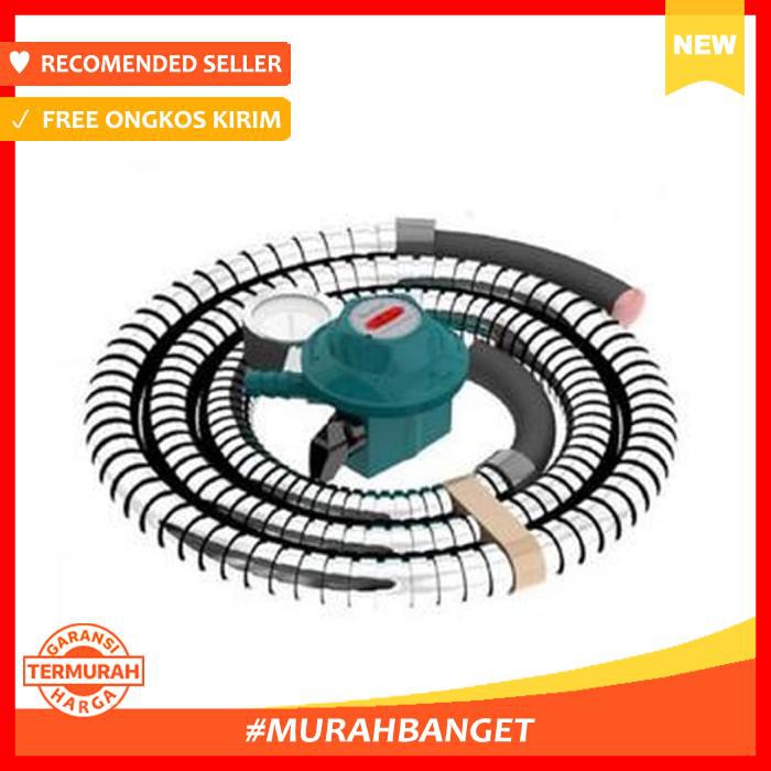 Peralatan Masak - Regulator & Penghemat Gas - Quantum Gas Regulator Selang Gas Paket Qrl032