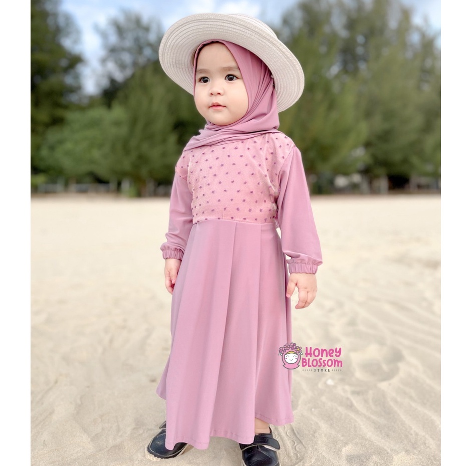 HONEYBLOSSOm gamis bayi lucu / gamis bayi perempuan alesha / gamis bayi perempuan 0 6 bulan