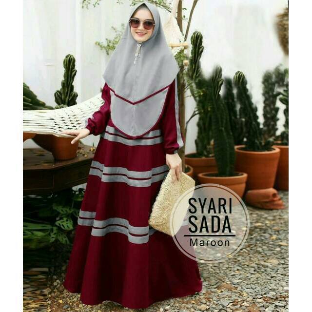SYARI SADA/GAMIS SYARI/GAMIS MURAH/GAMIS SET HIJAB/GAMIS BUSUI JUMBO/GROSIR TANAH ABANG/FREE ONGKIR