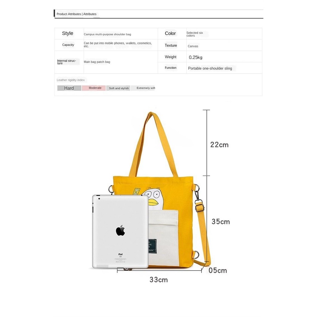 Tas Wanita Totebag Bahan Kanvas Free Gantungan Fashion Stylish Tas Jinjing