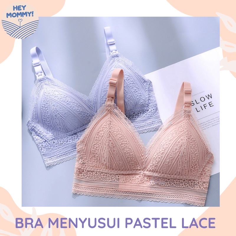 HEYMOMMY.ID - Bra Menyusui Pastel Lace ••| Bh menyusui bh menyusui sexy bra menyusui lucu bh hamil