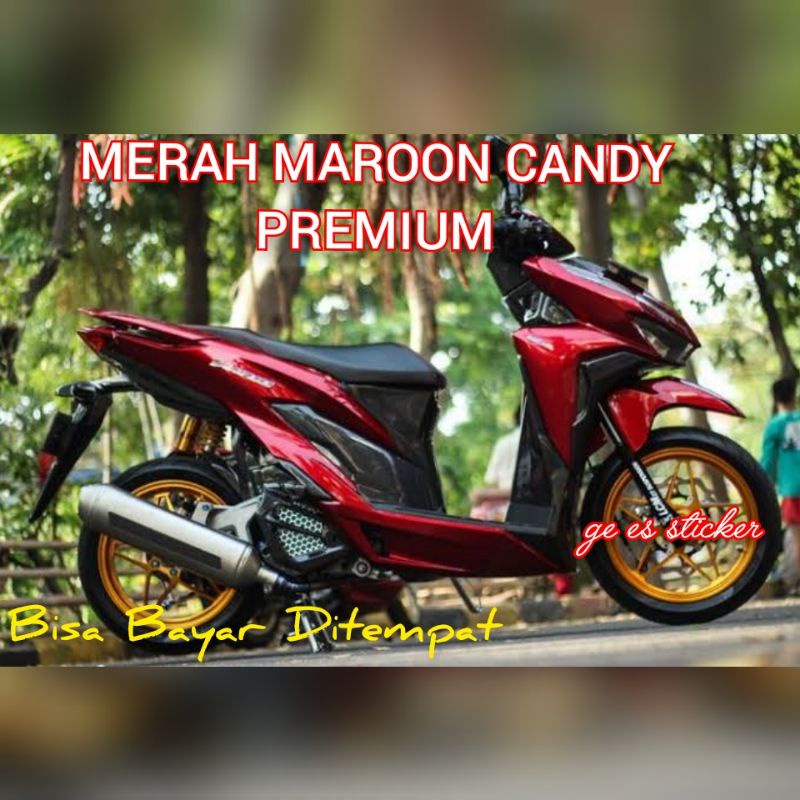 Skotlet Merah Marun Candy/Stiker Merah Tua/Dark Red Candy