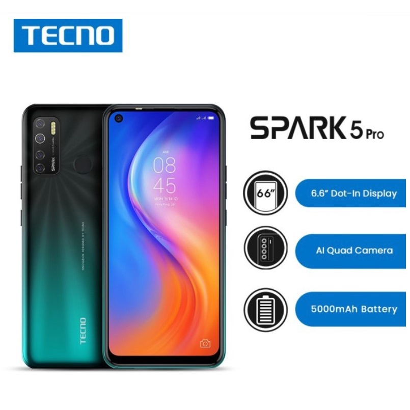 TECNO SPARK 5 PRO 4/64GB dan 4/128GB HP super Murah