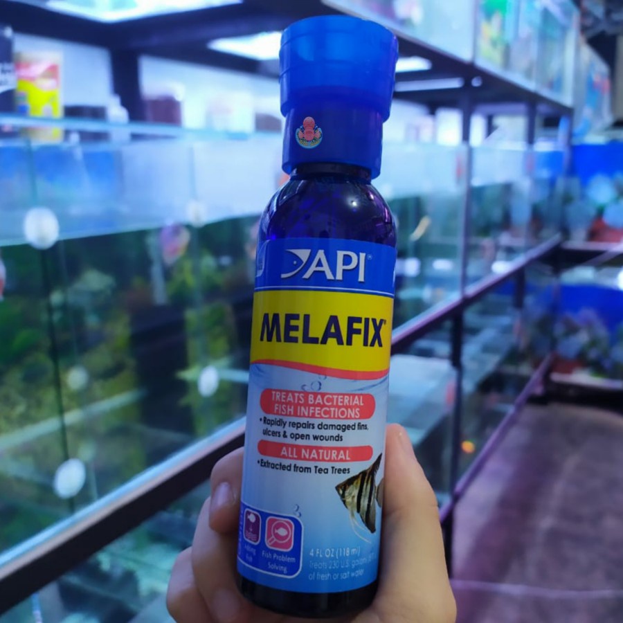 API Melafix 118ml 118 ml ASLI USA Obat Ikan Sirip Borok Luka Terbuka