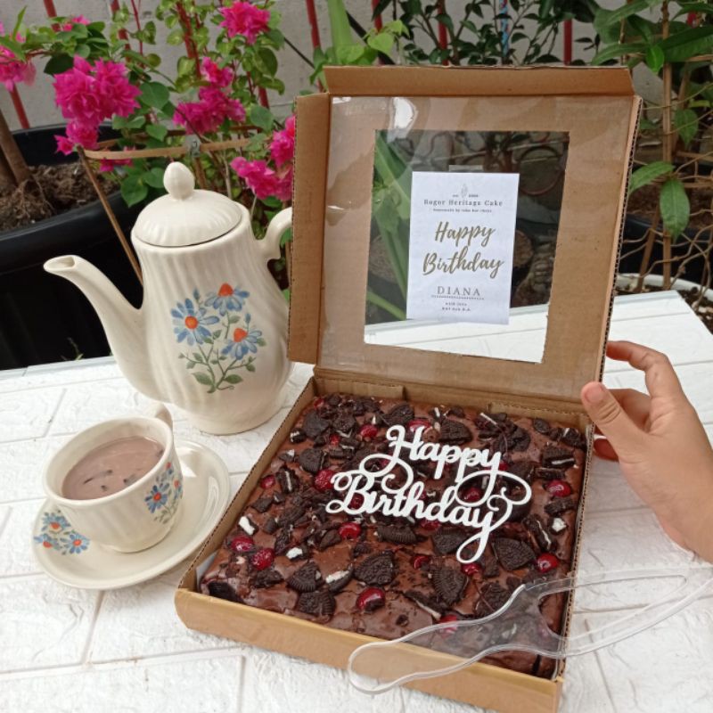 

brownie tart, kue ulang tahun