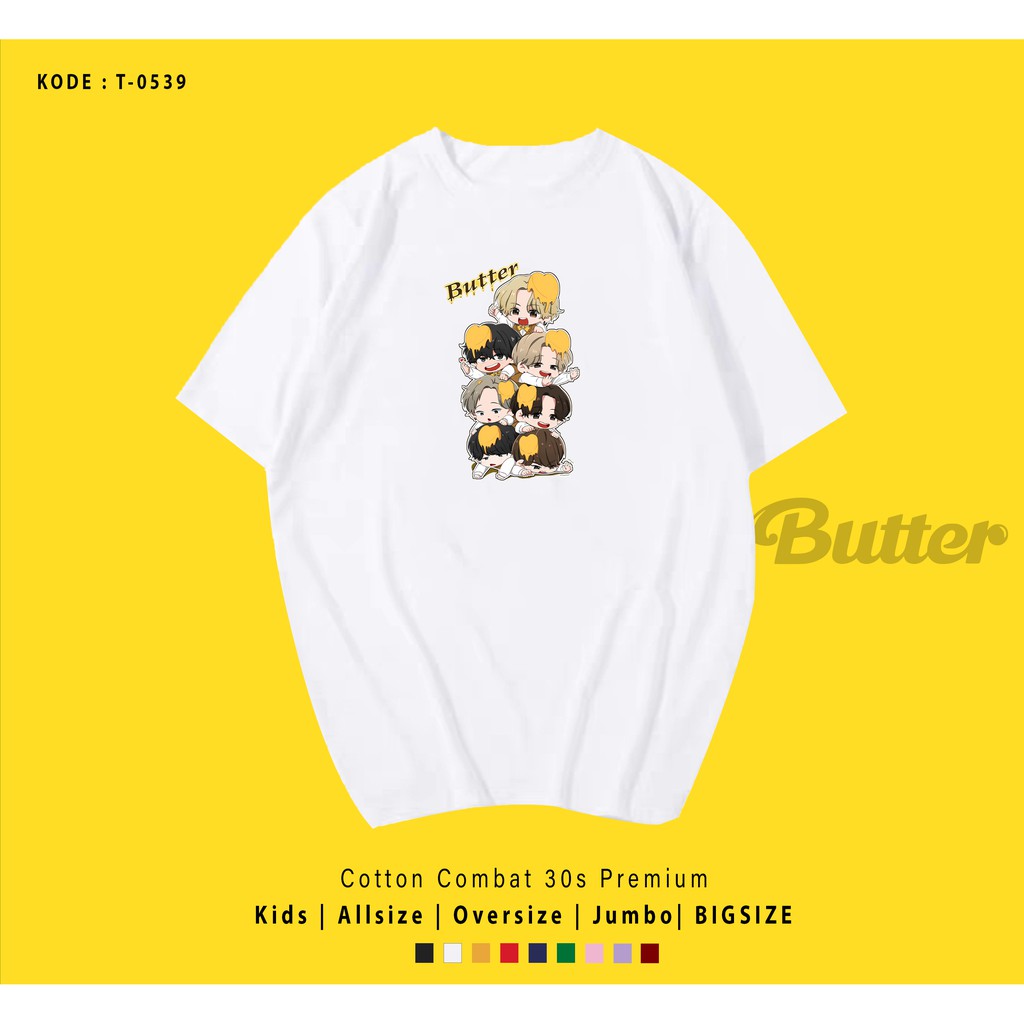 T0539 T-SHIRT / KAOS UNISEX / TUMBLR TEE / REAL PICTURE KPOP BTS BUTTER ANIME / IMPORT / ARMY