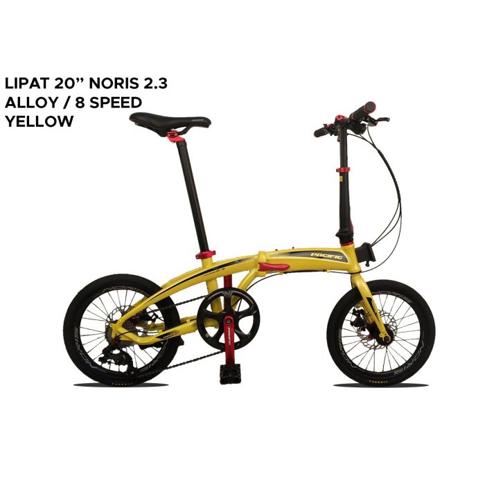 Sepeda lipat folding Pacific Noris 2.3 20 inch- Yellow