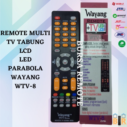 Remot / REMOTE MULTI TV TABUNG/LCD/LED/PARABOLA-TV 8 -ECERAN Dan GROSIR