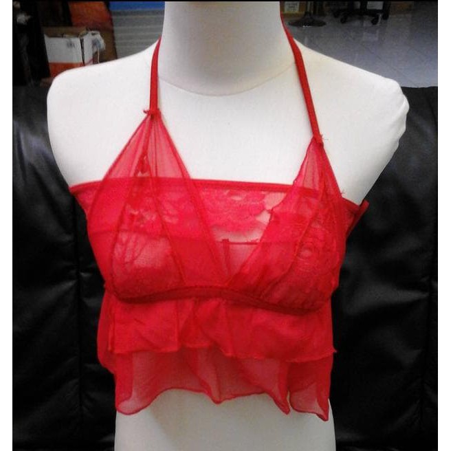 Lingerie Satin Merah Pendek {DAS-00030}