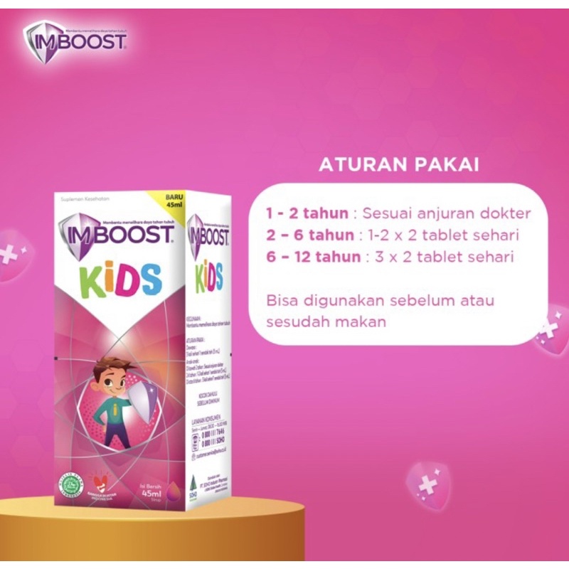 Imboost kids &amp; force sirup 60 ml | 120 ml ( meningkatkan daya tahan tubuh anak )