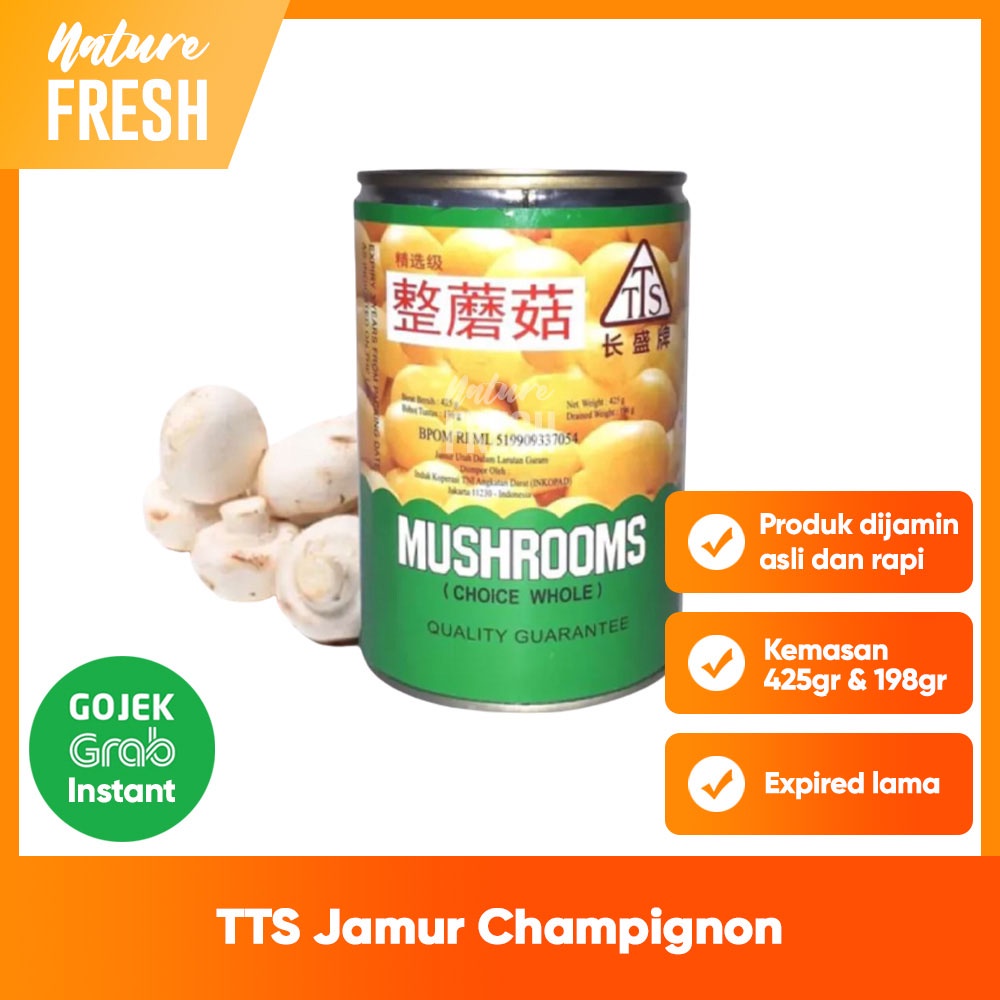 Jamur Kancing Jamur Campignon Kaleng TTS Champignon Mushroom Choice Whole Jamur Kaleng Utuh