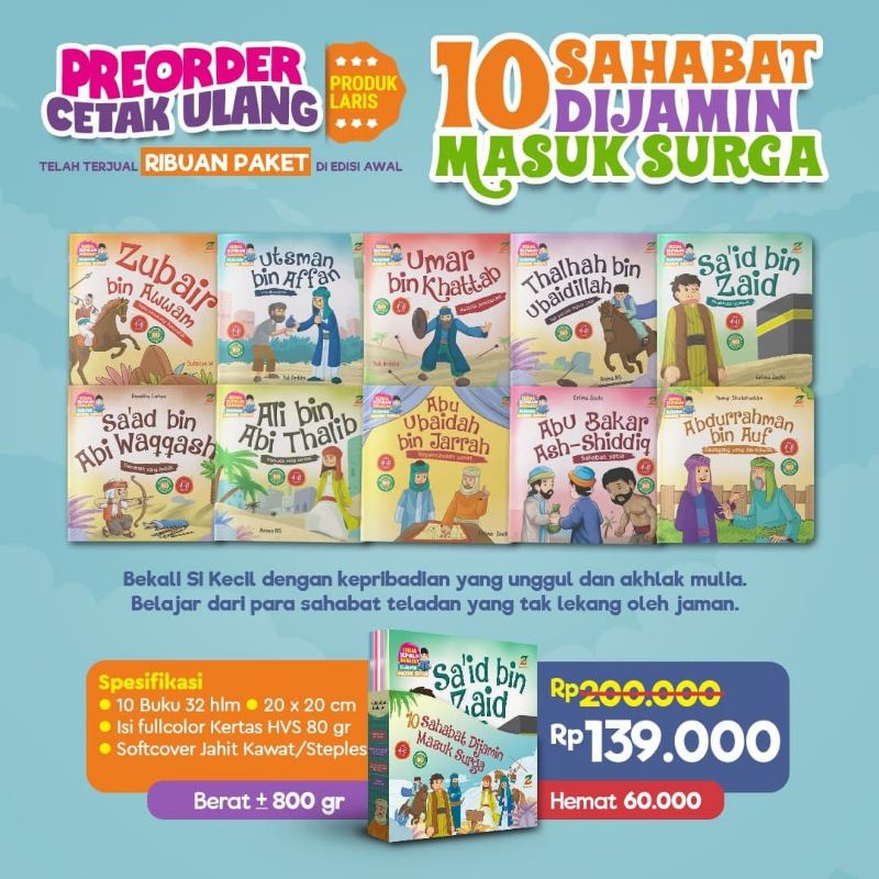 10 sahabat yang dijamin masuk surga