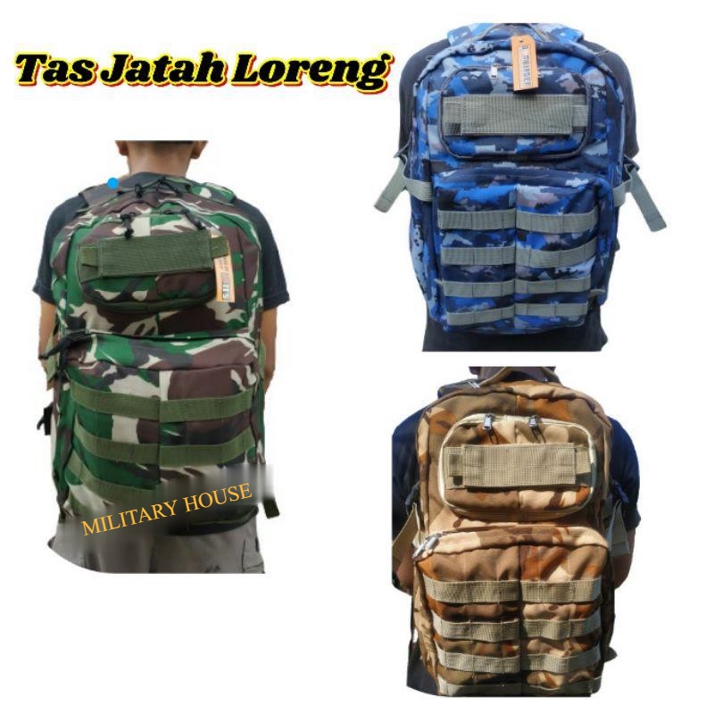Tas Loreng Jatah TNI Army / Tas Loreng TNI Terbaru / TAS RANSEL / TAS GUNUNG / TAS PUNGGUNG / TAS OU