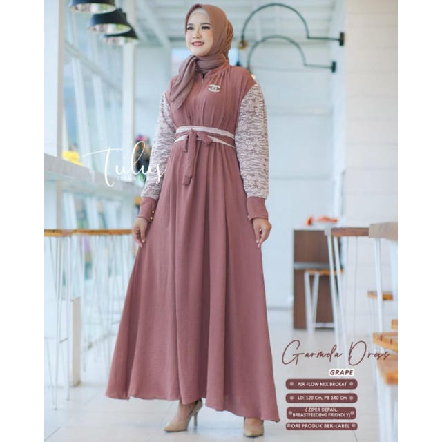 GARMELA DRESS BY TULUS SIGNATURE (DRESS MUSLIMAH) Dress wanita rekomended