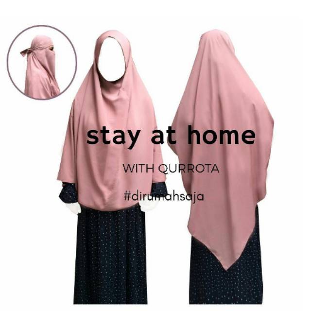 Khimar segiempat instan
