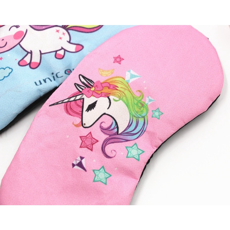 UNICORN EYE MASK Penutup Mata Tidur Dewasa Motif Lucu Kartun Unicorn Licin Cute unicorn Eye Cover / Cute Sleeping Eye unicorn