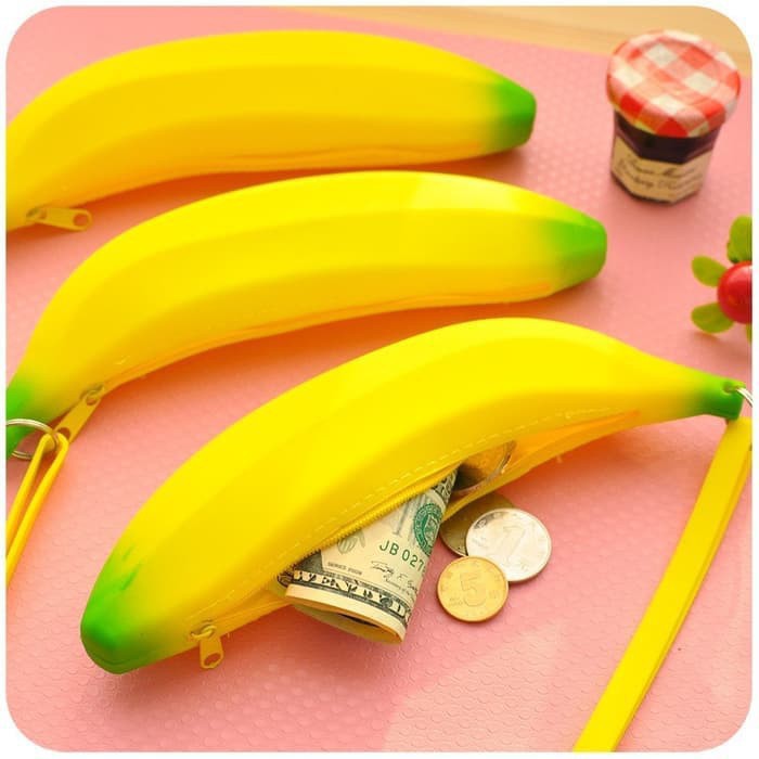 Tas Dompet Koin Dan Aksesoris Silikon Model Banana