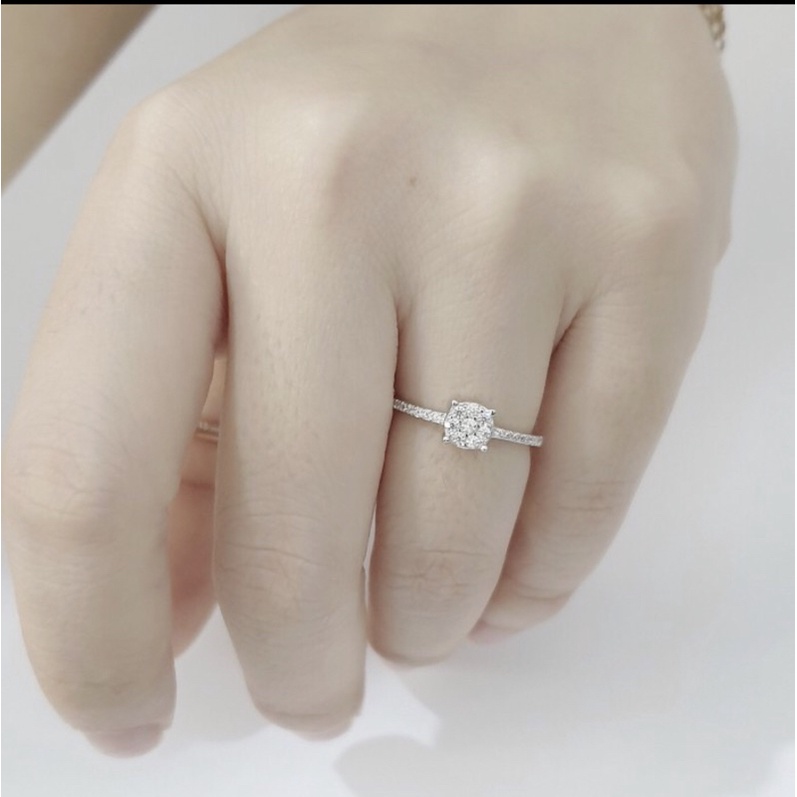 Cincin perak 925 cincin cewek cincin simple perak 925 lapis emas putih