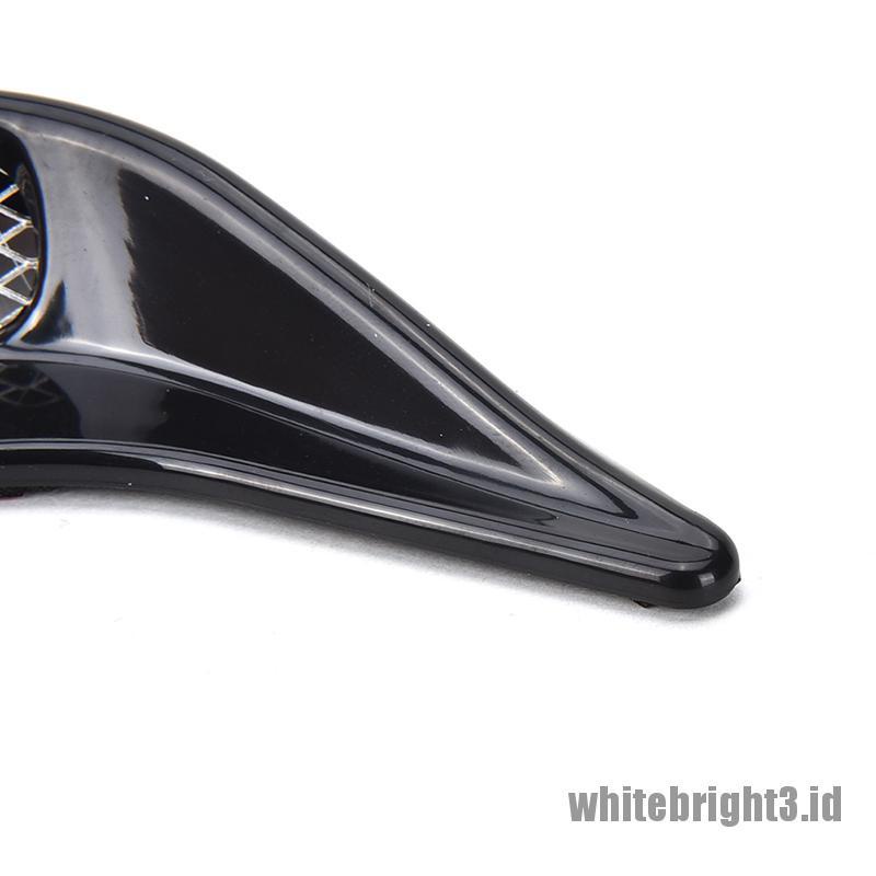 2 pcs Simulasi Ventilasi Udara Samping Mobil Warna Putih