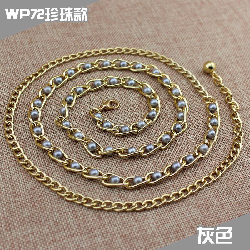 ✅COD [BBS] Ikat Pinggang Belt Rantai Slim Model Mutiara Imitasi Fashion Wanita