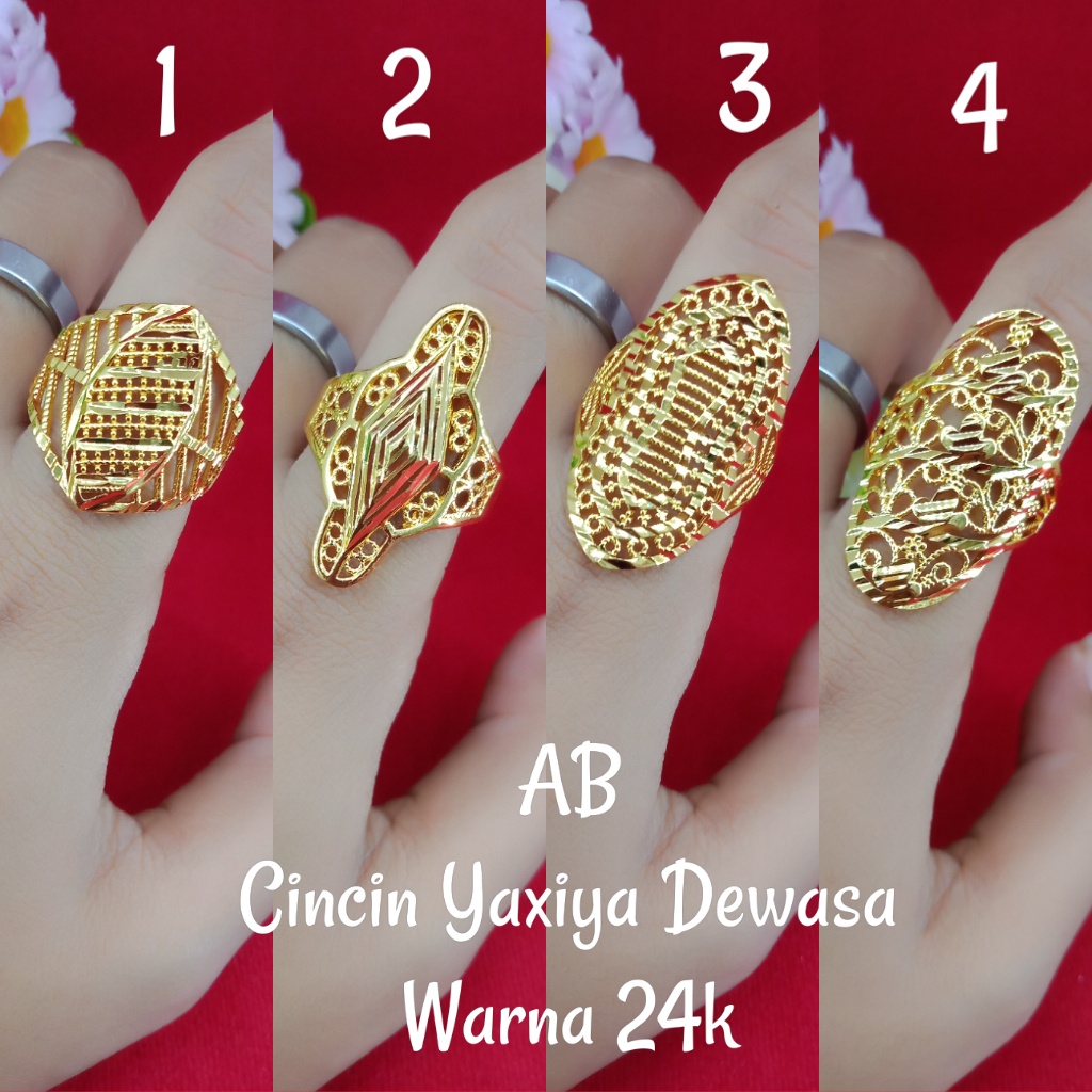 Cincin Dubai Jumbo Yaxiya Kuning 24k