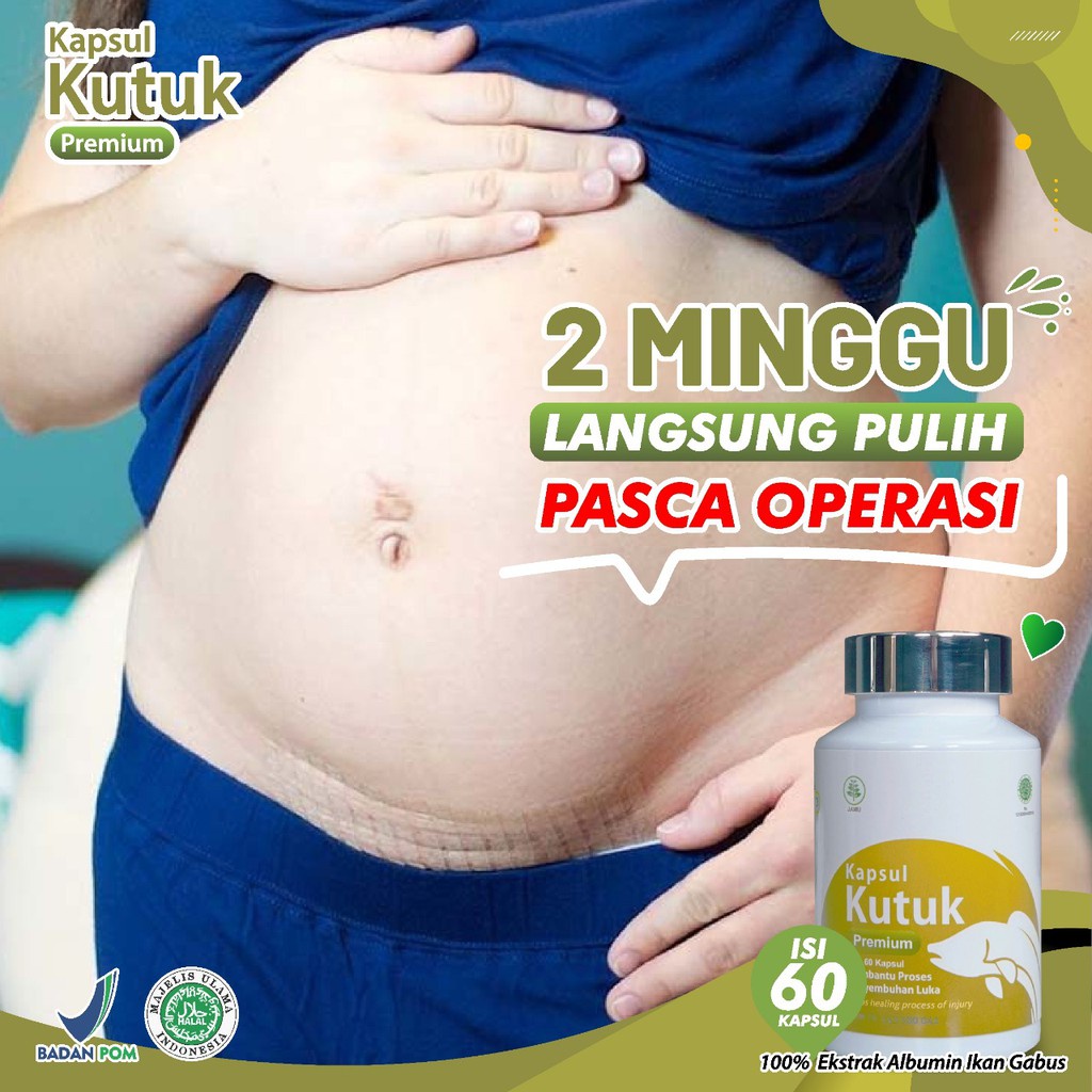 Kapsul Kutuk Premium - Original Ekstrak Albumin Ikan Gabus Obat Pasca Operasi Caesar Wasir