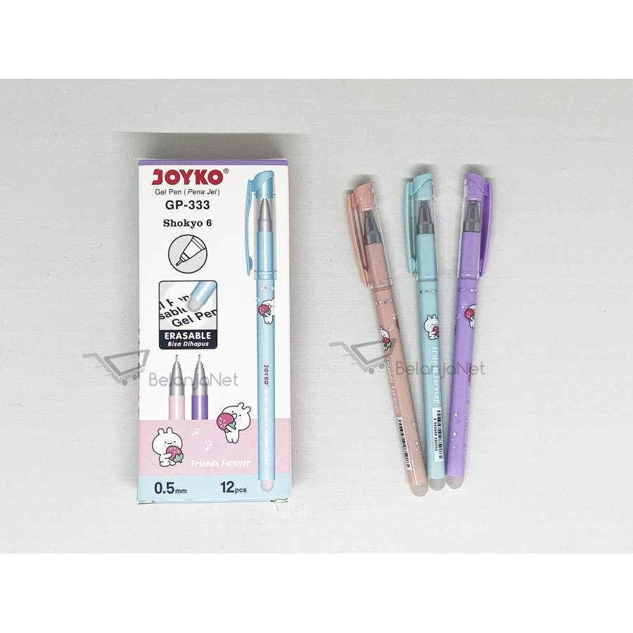 Pen | Pulpen Gel Bisa Dihapus Erasable Joyko GP-333 Shokyo 6 0.5 mm [1 LUSIN]