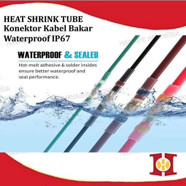 Heat Shrink Konektor Penyambung Kabel Isolasi Bakar Solder Waterproof   - 10pcs