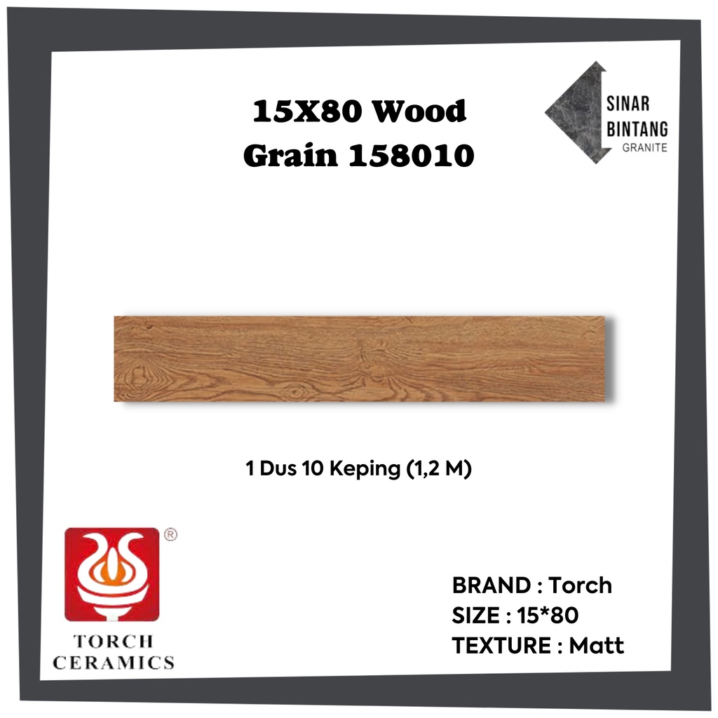 Granit 15X80 | Granit Lantai Wood Grain 158010 TORCH