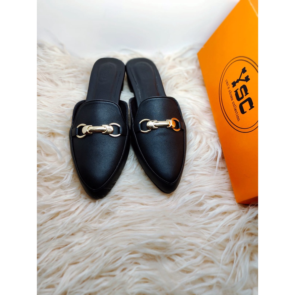 sepatu sandal wanita kekinian terbaru/ysc sandal sepatu wanita febrina black
