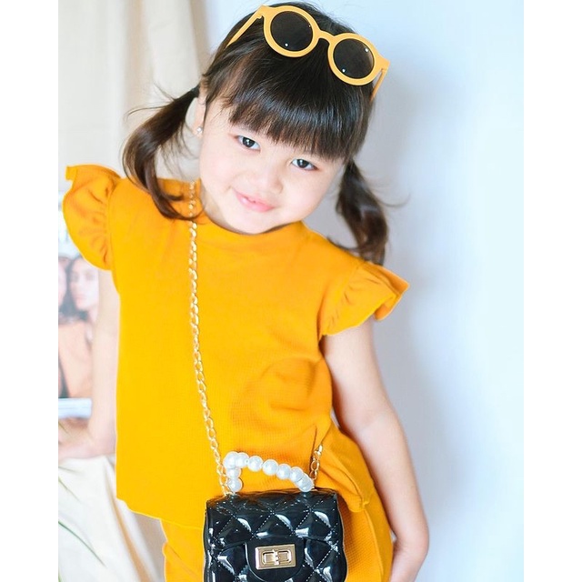 Setelan Anak Nina 4-10 Tahun Pineapple Kids Original Kaos Super Premium Baju Anak Perempuan