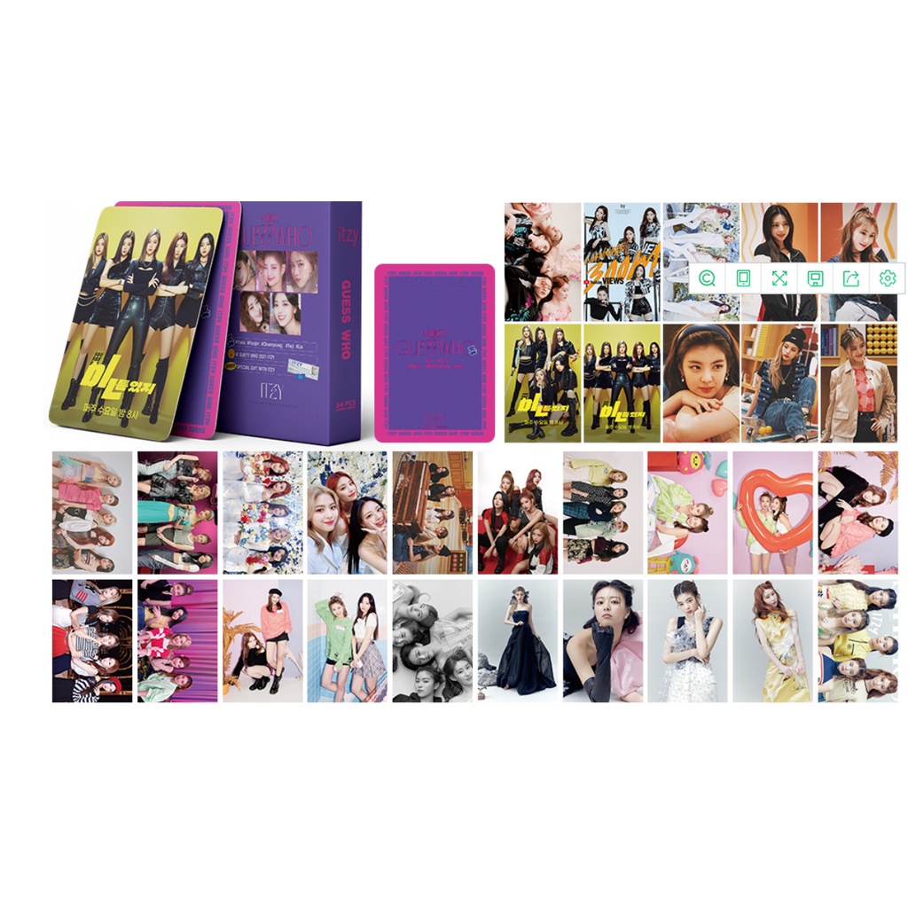 54pcs / Kotak Kartu Ucapan ITZY 2022 Season 's guess Album Lia LOMO