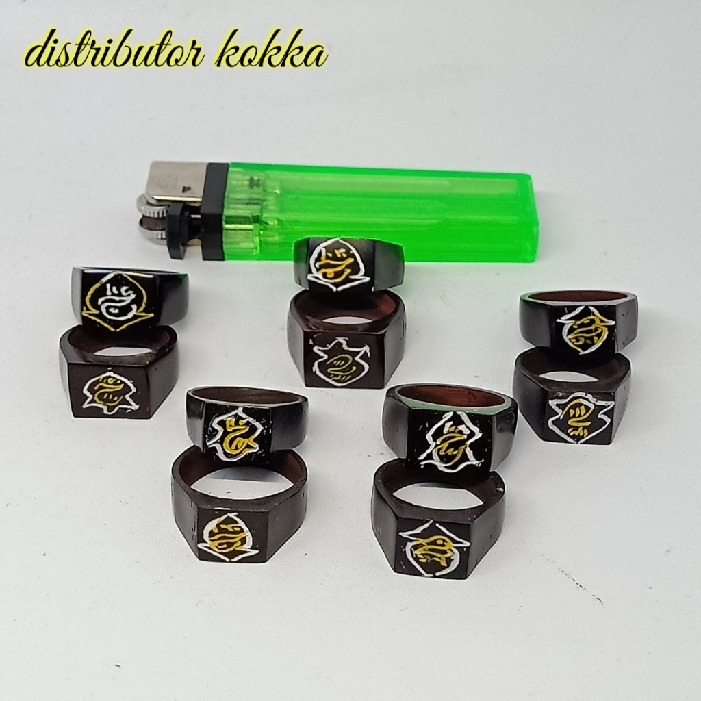 ( SUPER MURAH ) Paket hemat harga 10 pcs cincin kokka kaukah terompah hitam