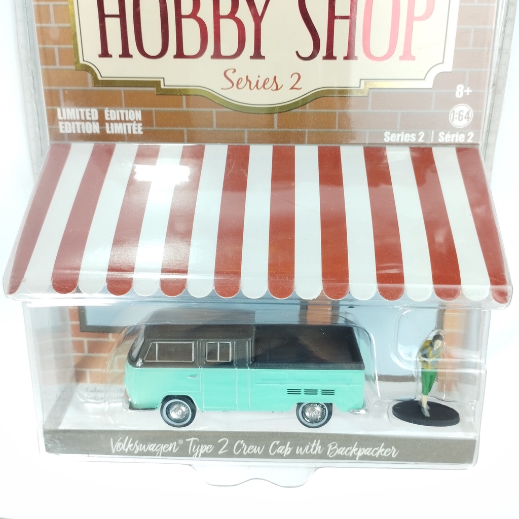 Image of HADIAH ANAK Greenlight The Hobby Shop Series 2 Volkswagen Type 2 Crew Cab With Backpacker #1