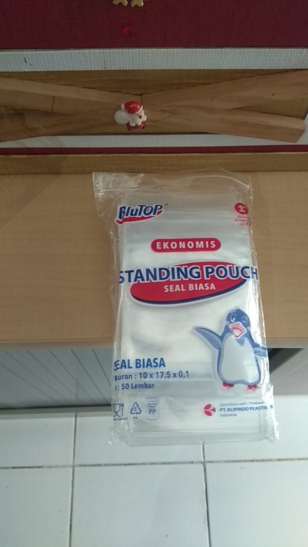 Plastik Pp Klip Standing Pouch Singel Seal/seal Kecil/seal Biasa Ukuran 10 Cm X 17 Cm