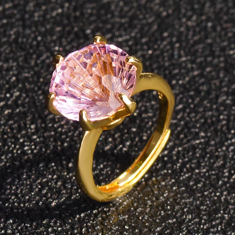 Cincin Batu Permata Citrine Warna-Warni Model Terbuka Untuk Fashion