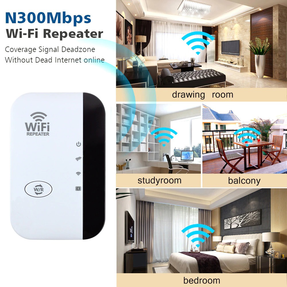 WiFi Repeater Extender 300 Mbps Penguat Sinyal Wifi Amplifier - Wireless Access Point