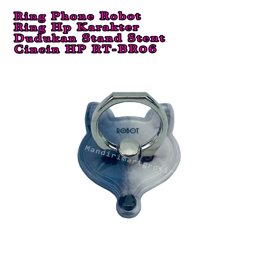 Ring Hp Karakter *Ring Phone Robot * Dudukan Stand Stent Cincin HP * RT-BR06