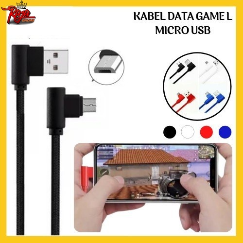 Kabel Data Charging Gaming Letter L Fast Charging 3A Micro USB Versi 2